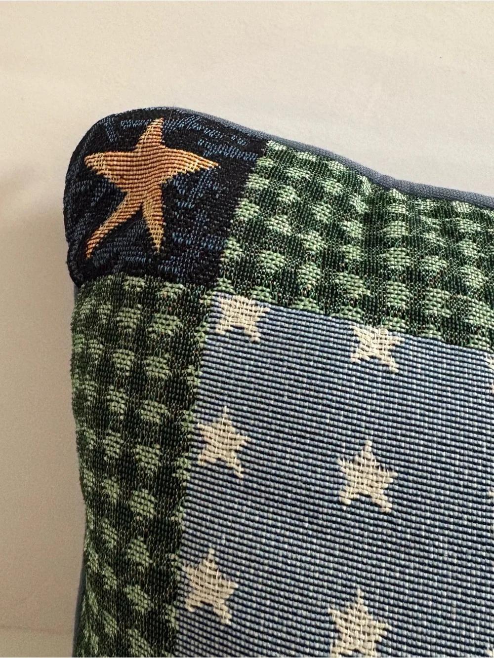 Warren Kimble Needlepoint Tapestry Throw Pillow Nautical Lighthouse Sailboat 15”